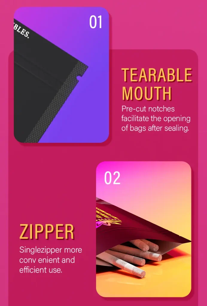 child resistant stand up pouch packaging