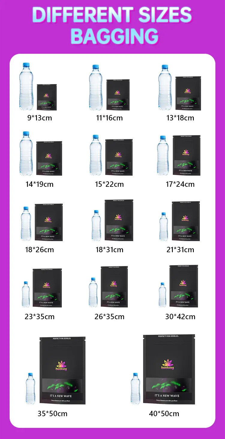 custom logo mylar weed bags manufacturer