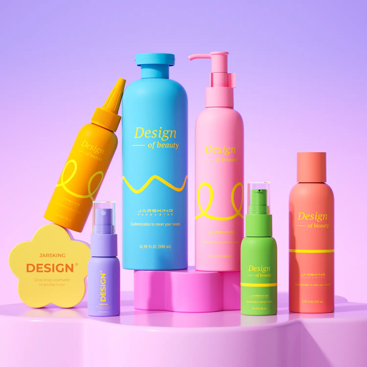 flip-top shampoo bottle packaging