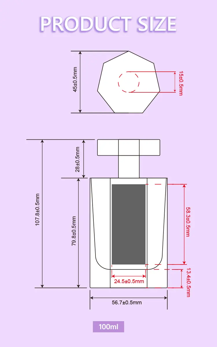 frosted perfume bottle 100ml