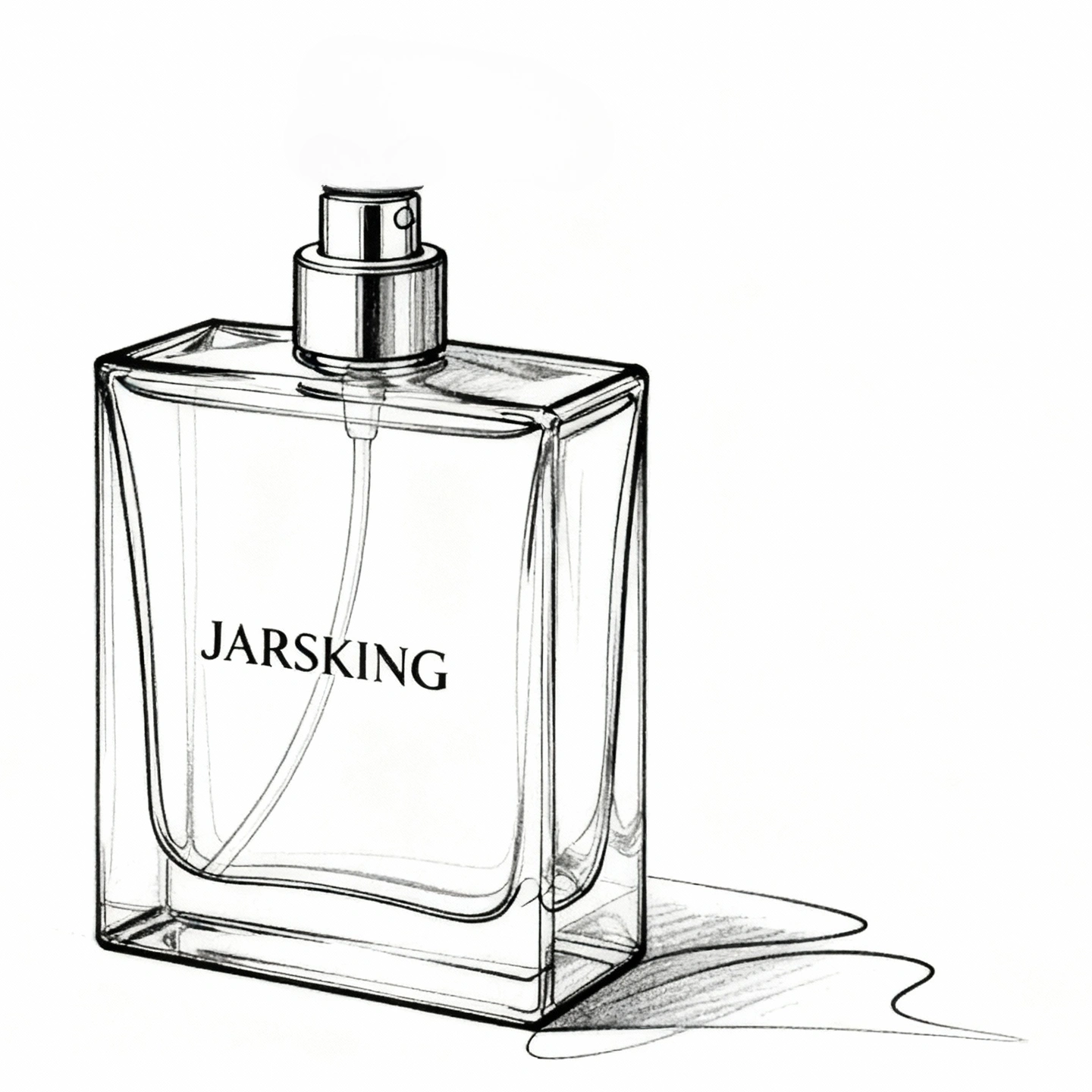 perfume bottle sketch square