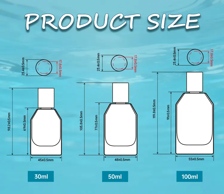 refillable perfume glass bottle 100ml