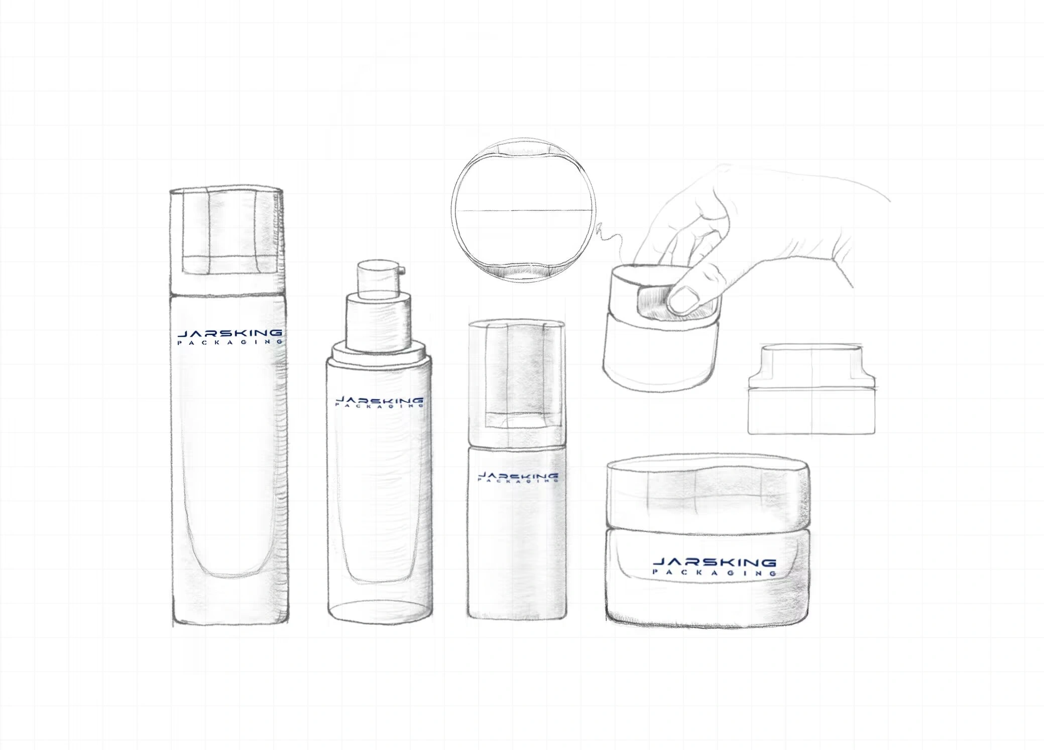 sketch for cosmetic packaging