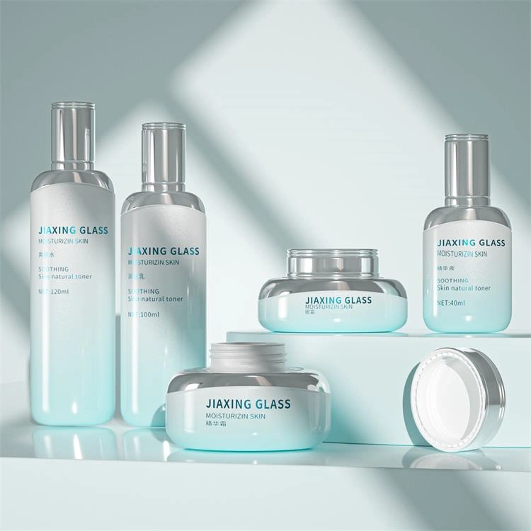 skincare packaging with silver cap