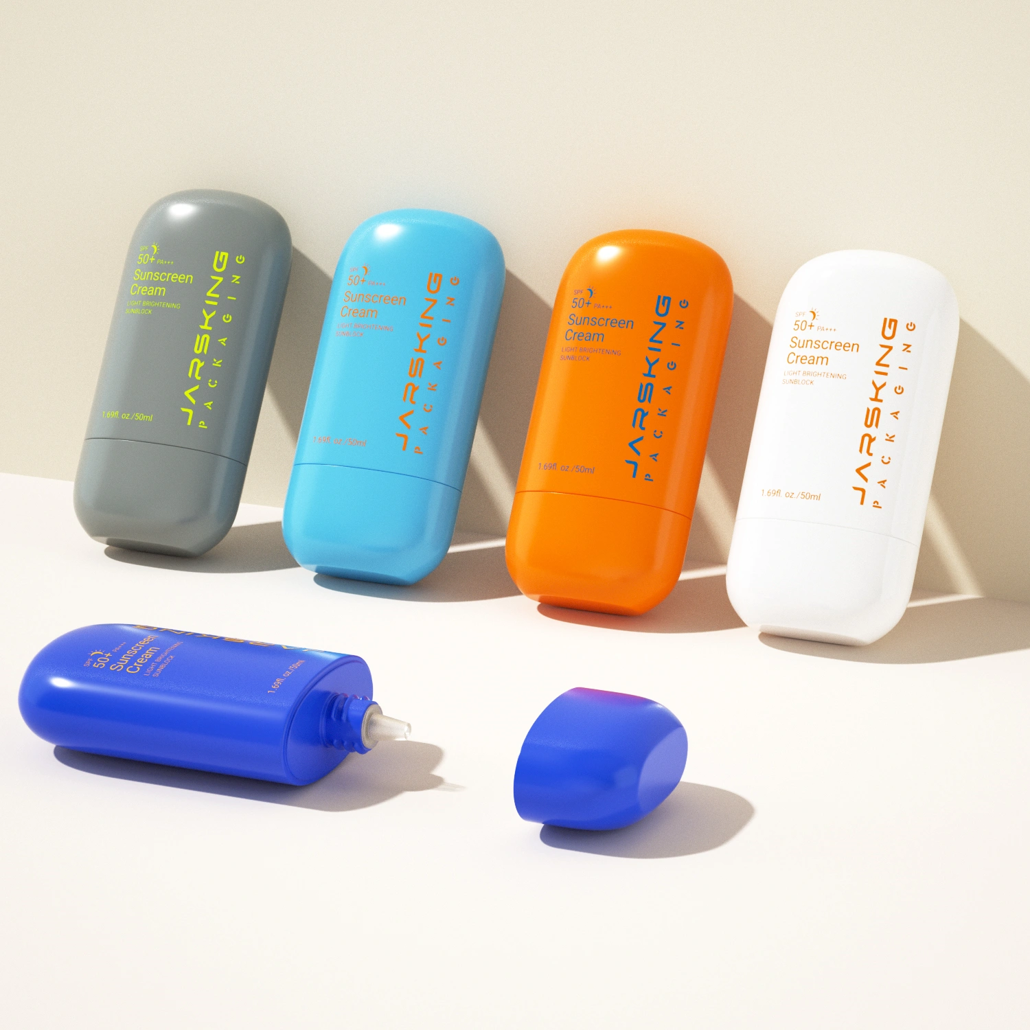 squeezable cosmetic tube sunscreen bottle