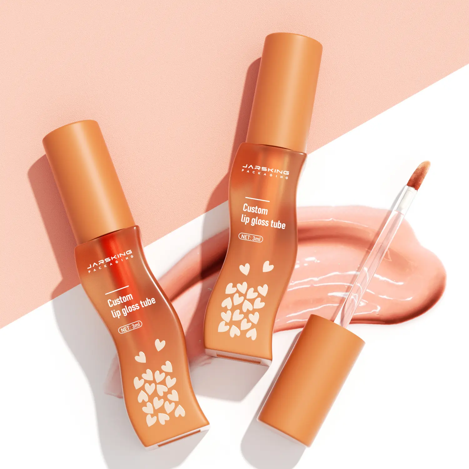 lip gloss tube with doe foot applicator