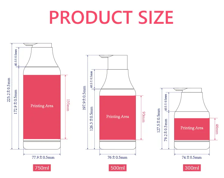 custom plastic bottles for shower gel