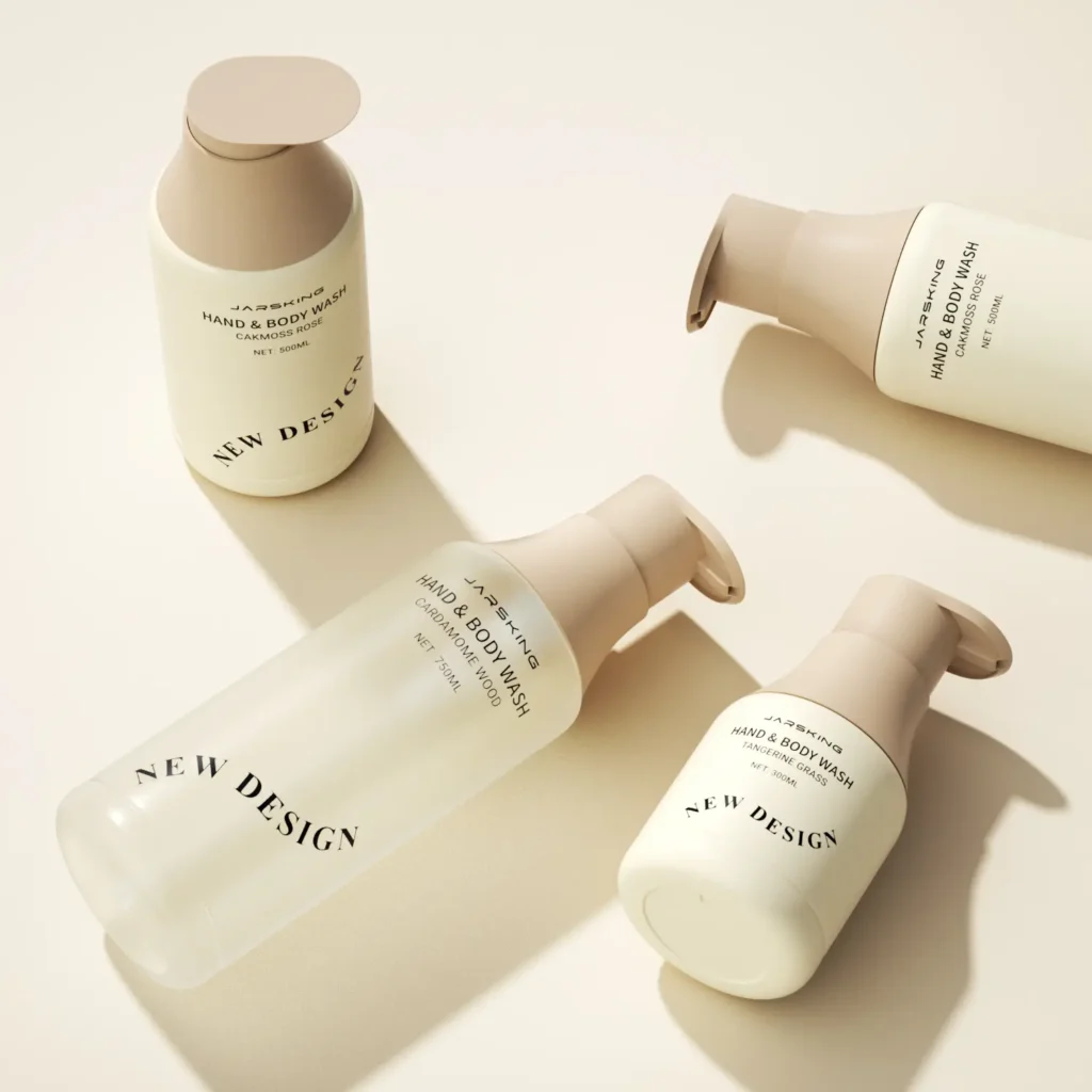 matte PET shampoo bottle design