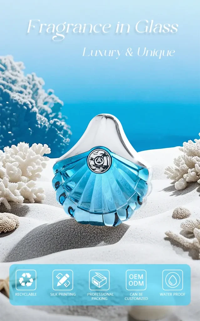 ocean inspired perfume bottle design