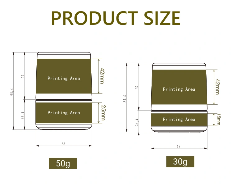 airless cosmetic jar size