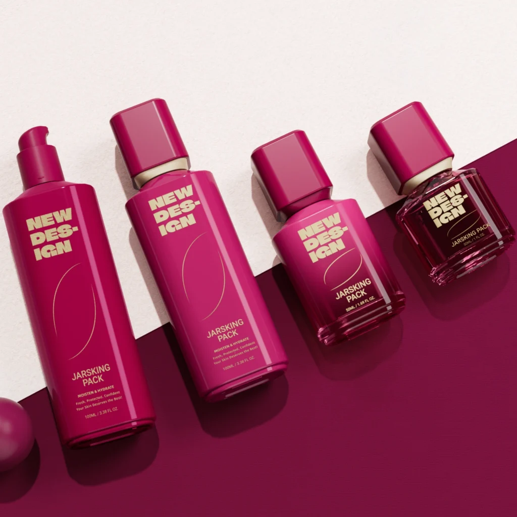 Dragonfruit Bloom skincare bottle design