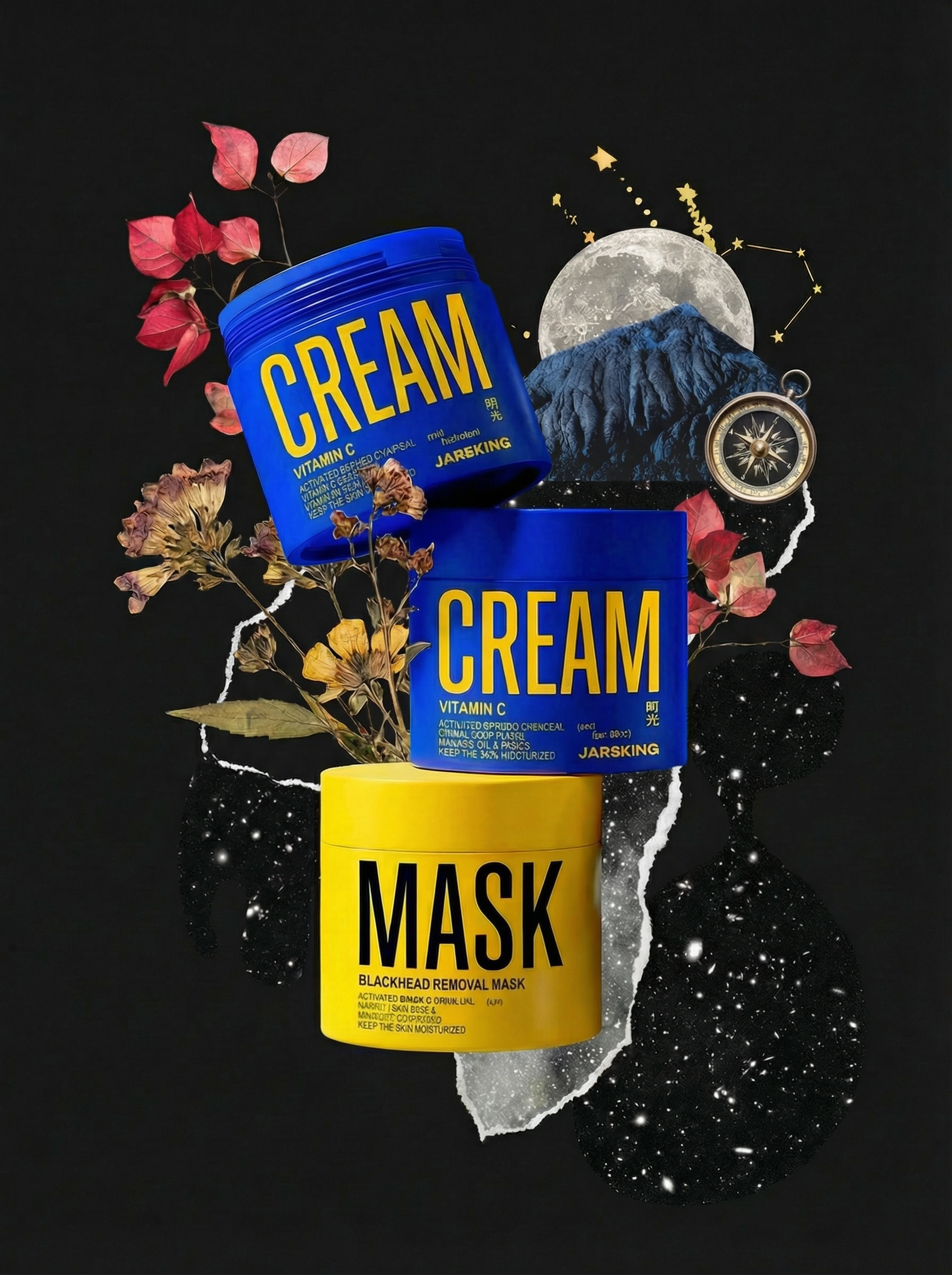 Gen Z Cosmetic Collage Poster