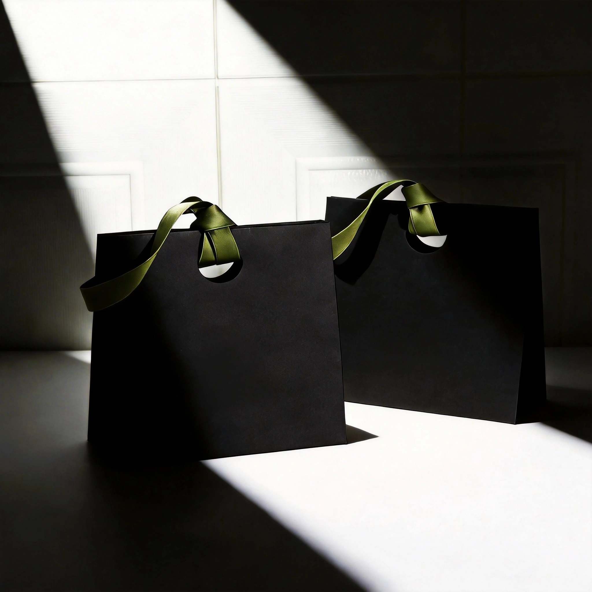 handle box with ribbon