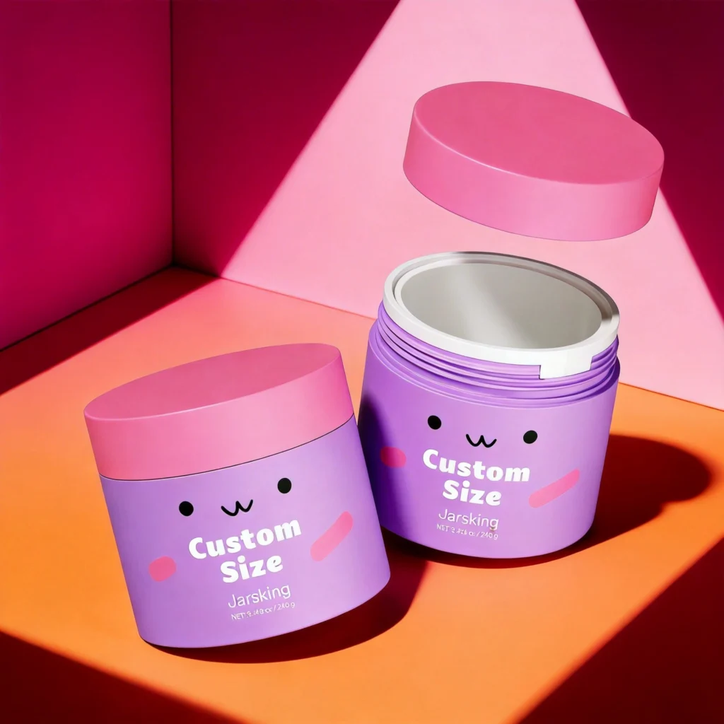 kitty design cream jar for kids