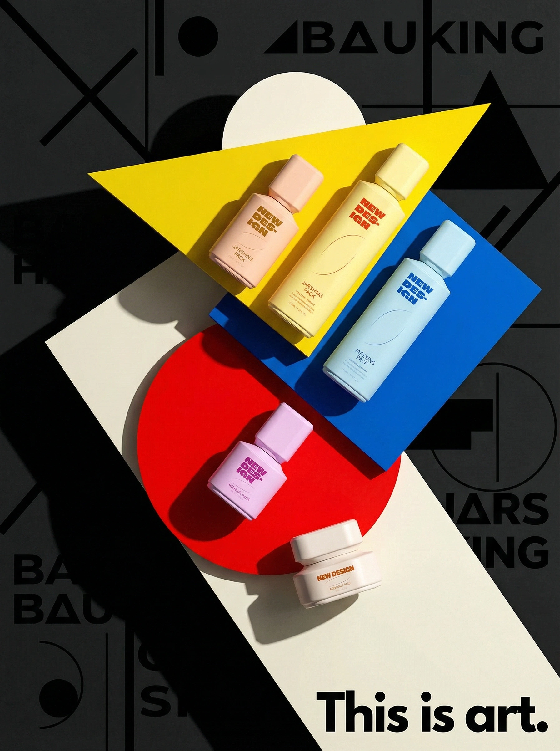 pastel color skincare gift set