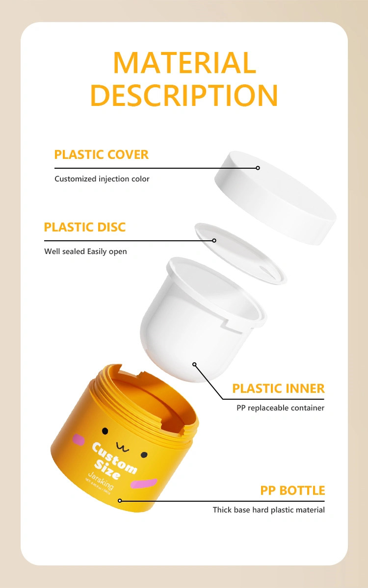 refillable cream jar components