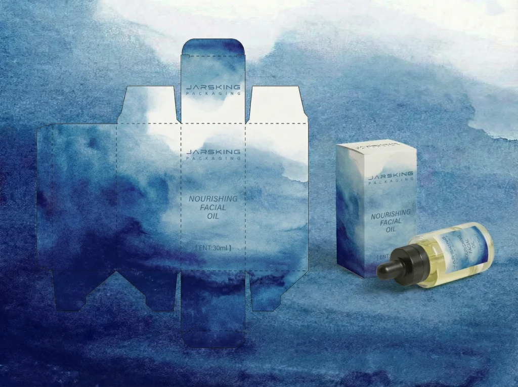 serum bottle and box watercolor design