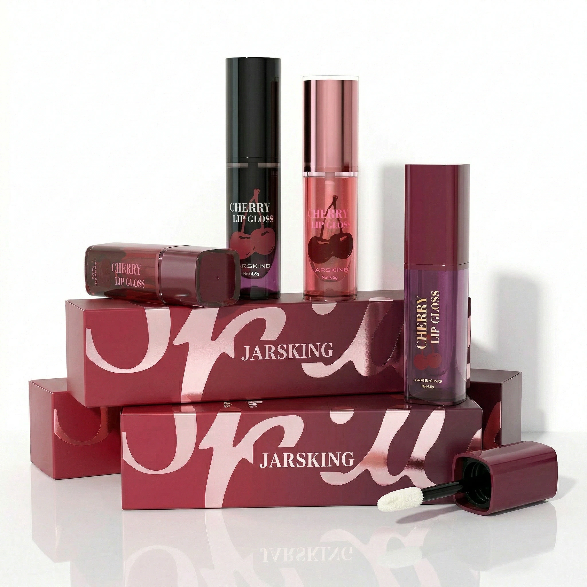 lip gloss tube with spot UV coating box