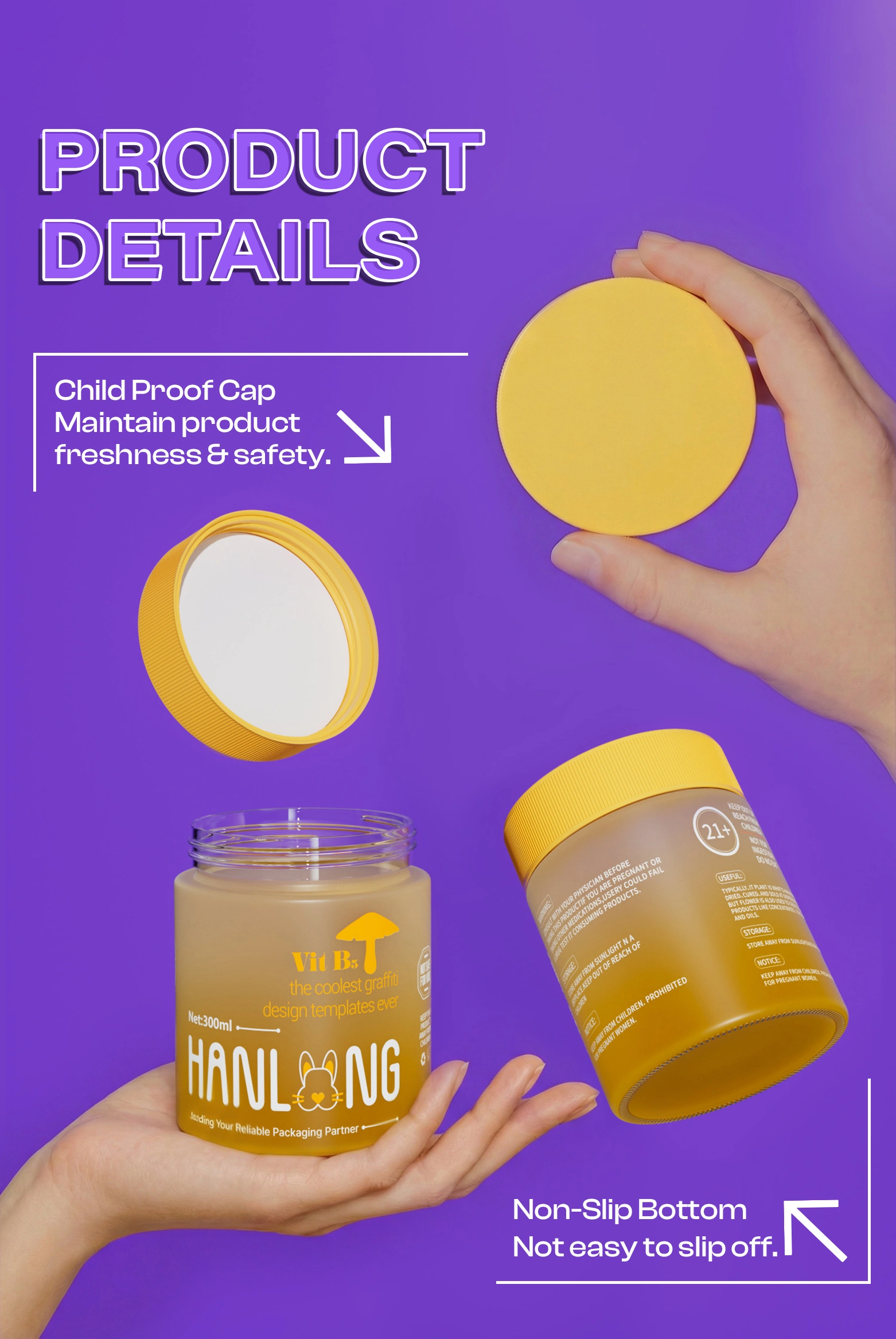 child resistant jar components