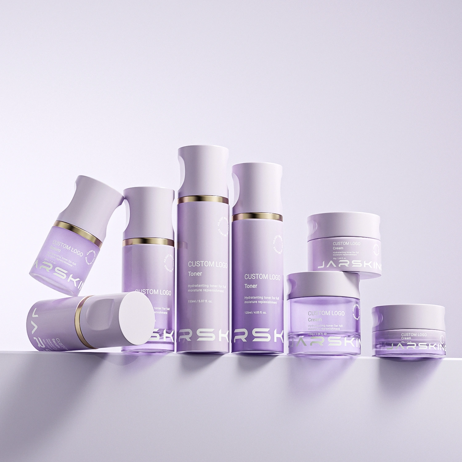 lavender color cosmetic set