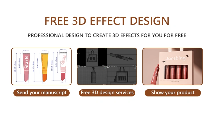 lip gloss soft tube 3D design