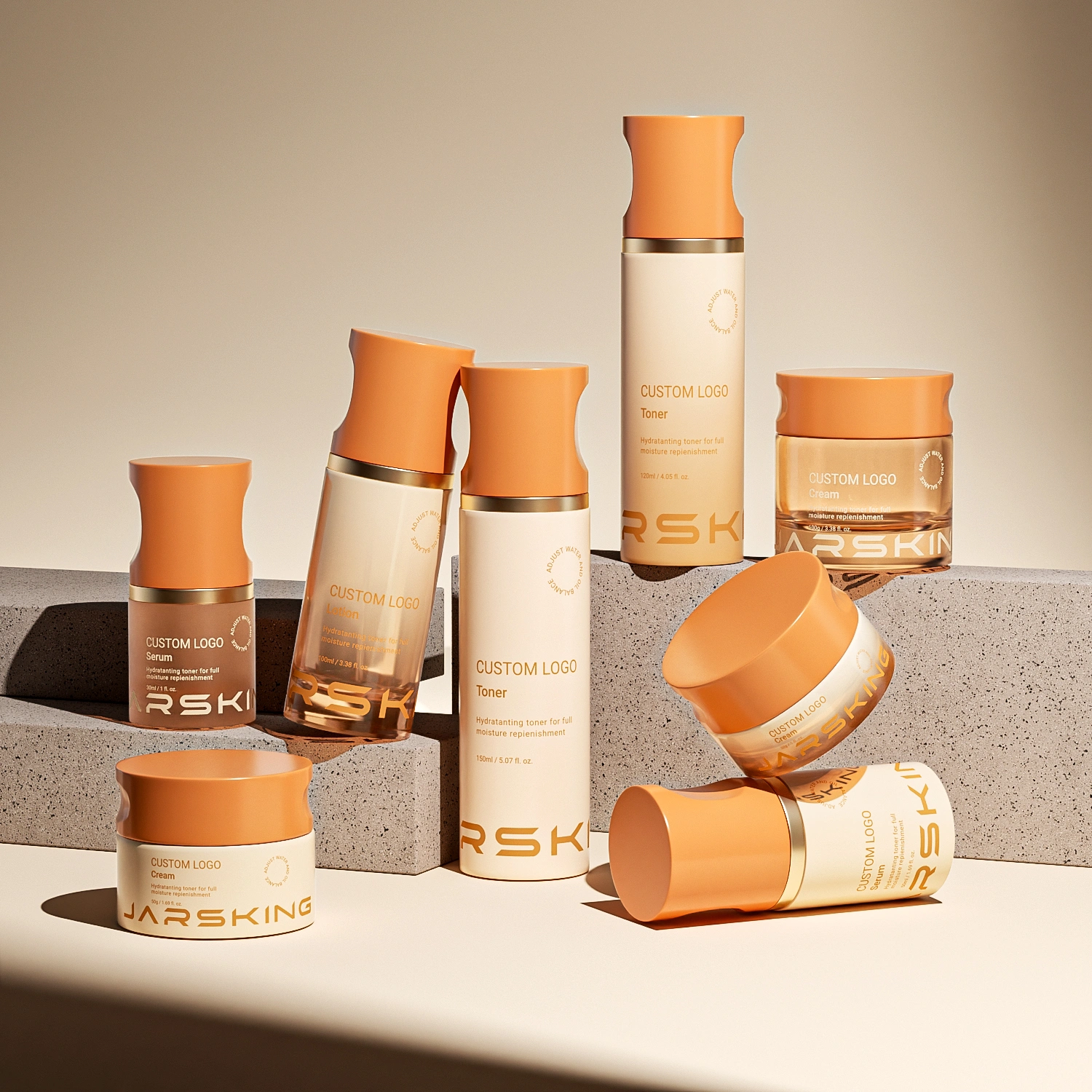 orange skincare packaging