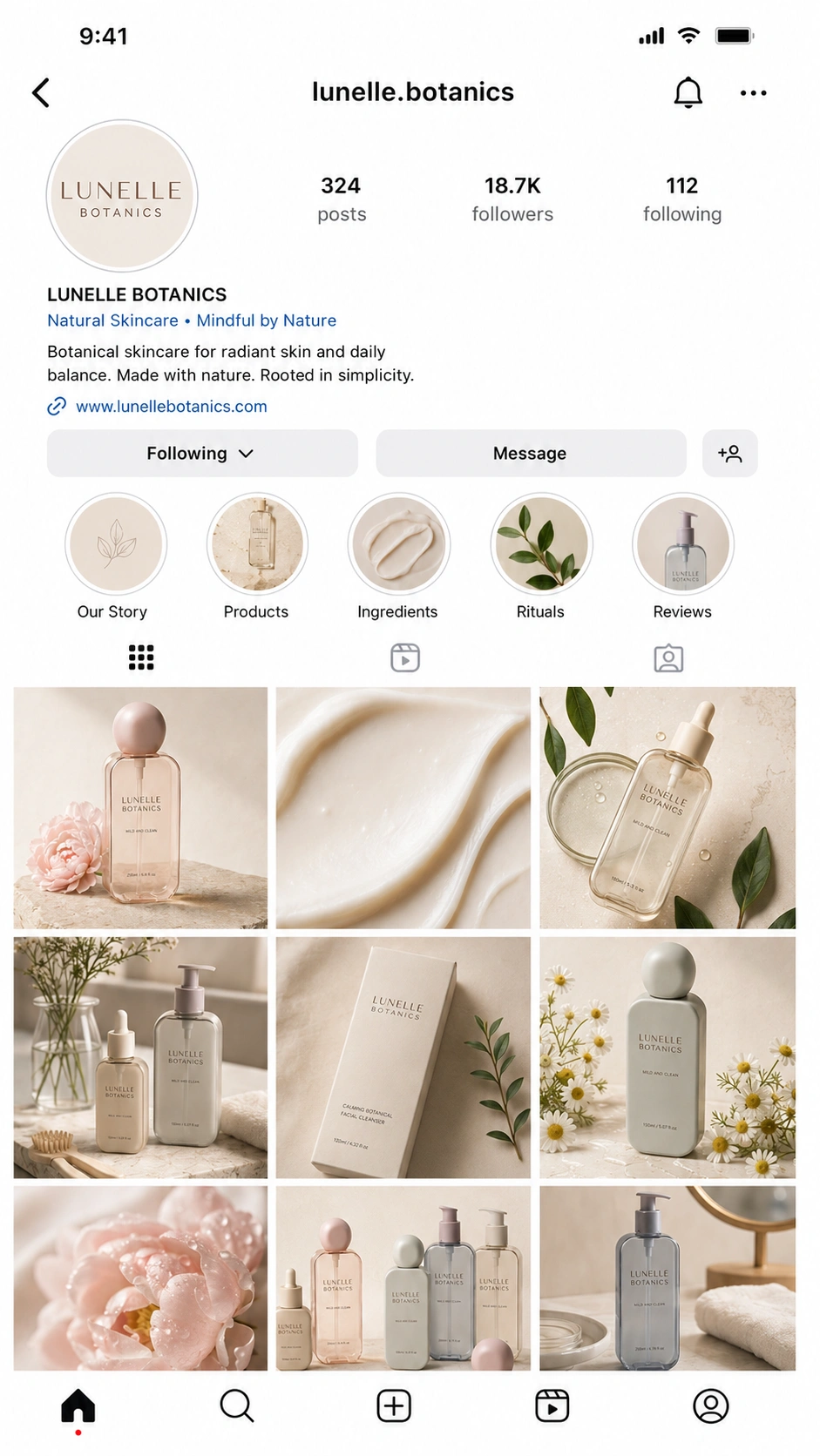 Instagram styled packaging design