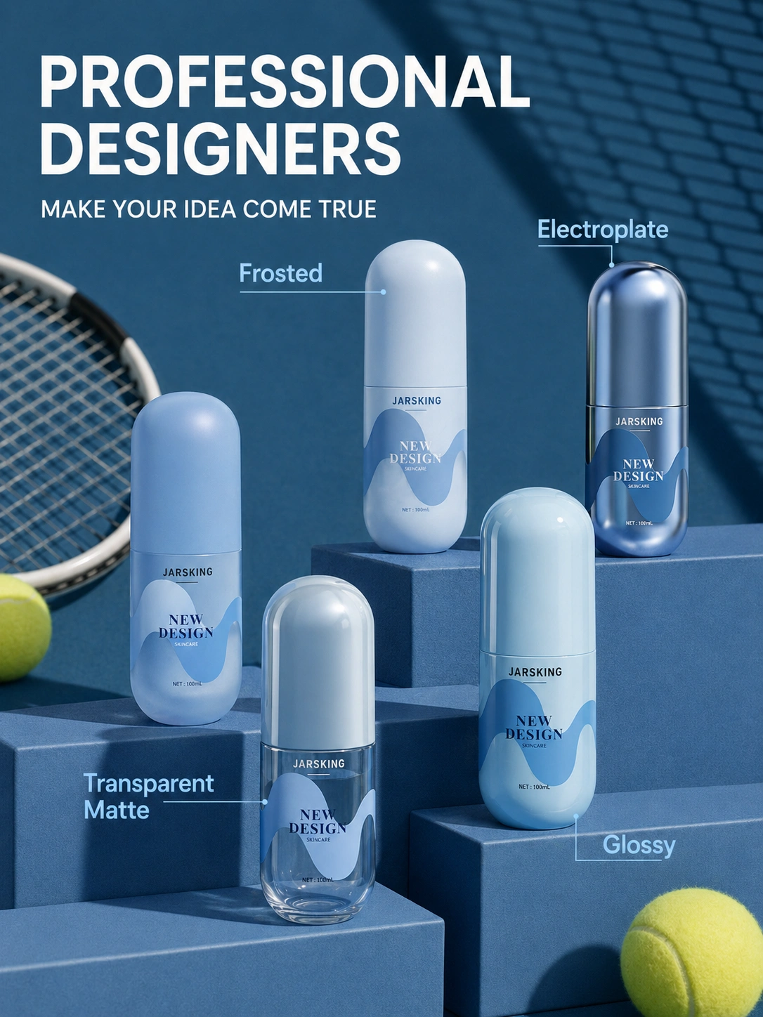 PET skincare bottle surface decoration