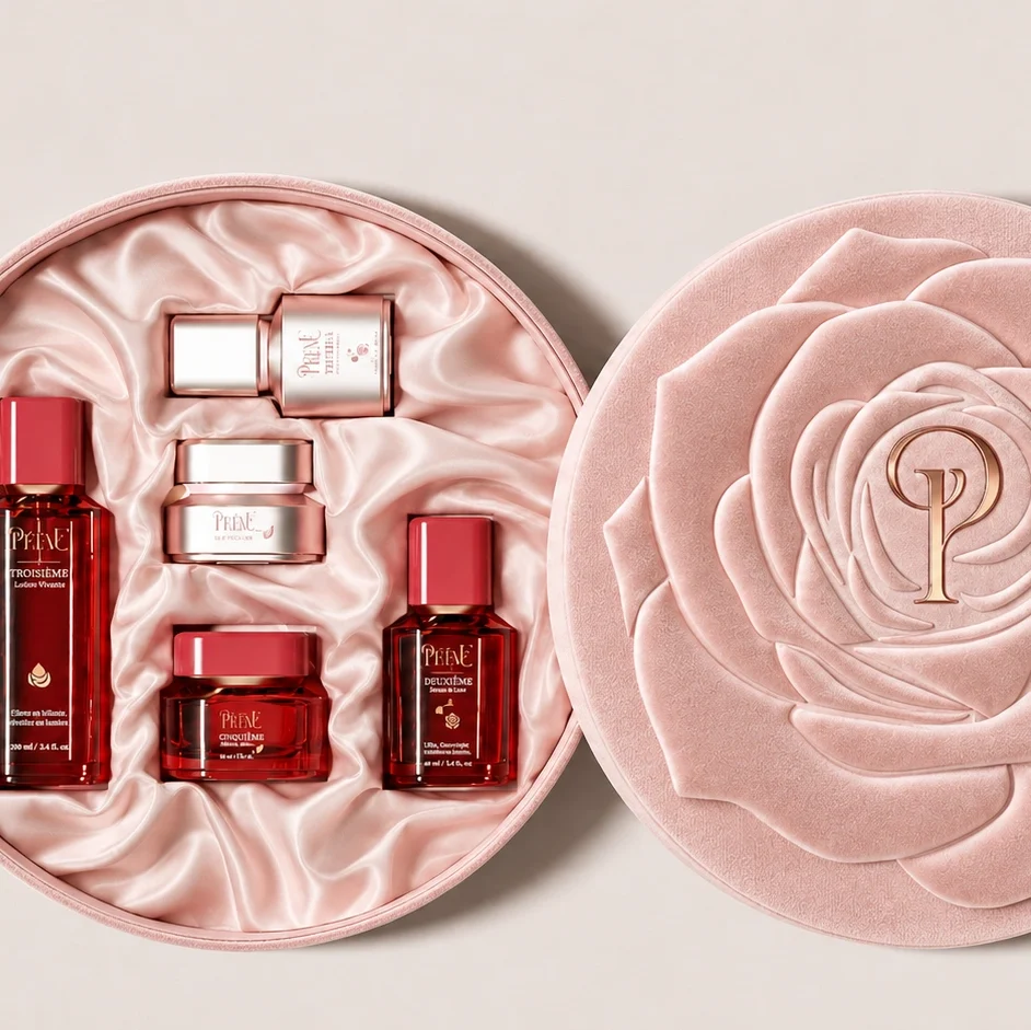 rosey pink cosmetic gift box