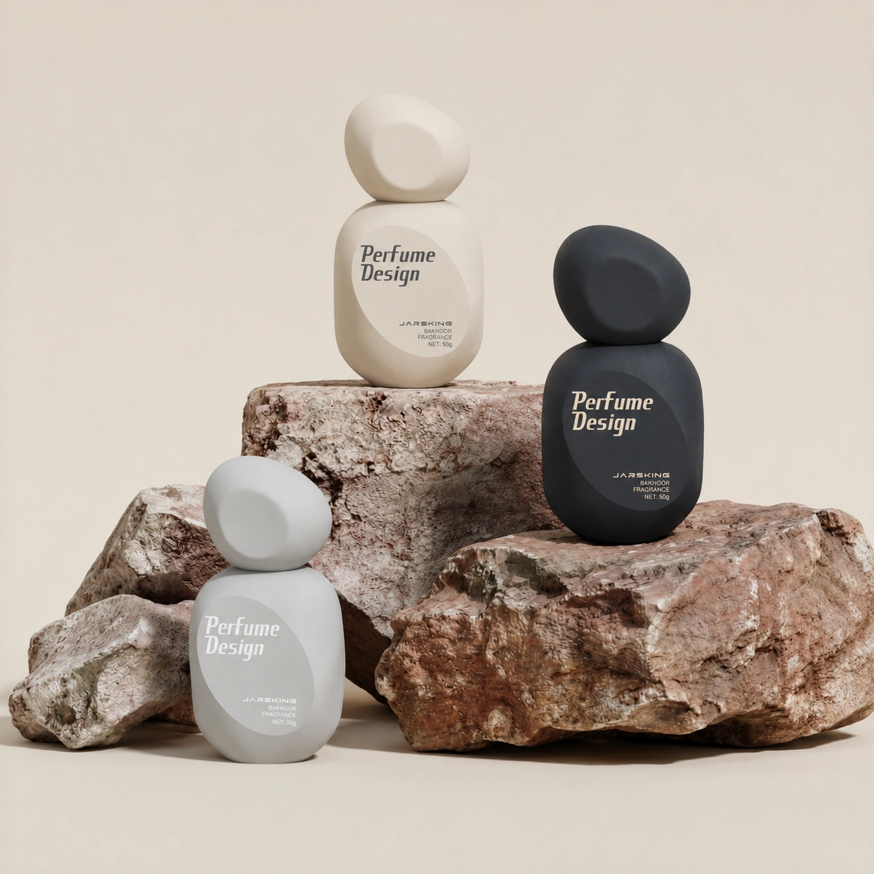 frosted-pebble-perfume-bottle-display