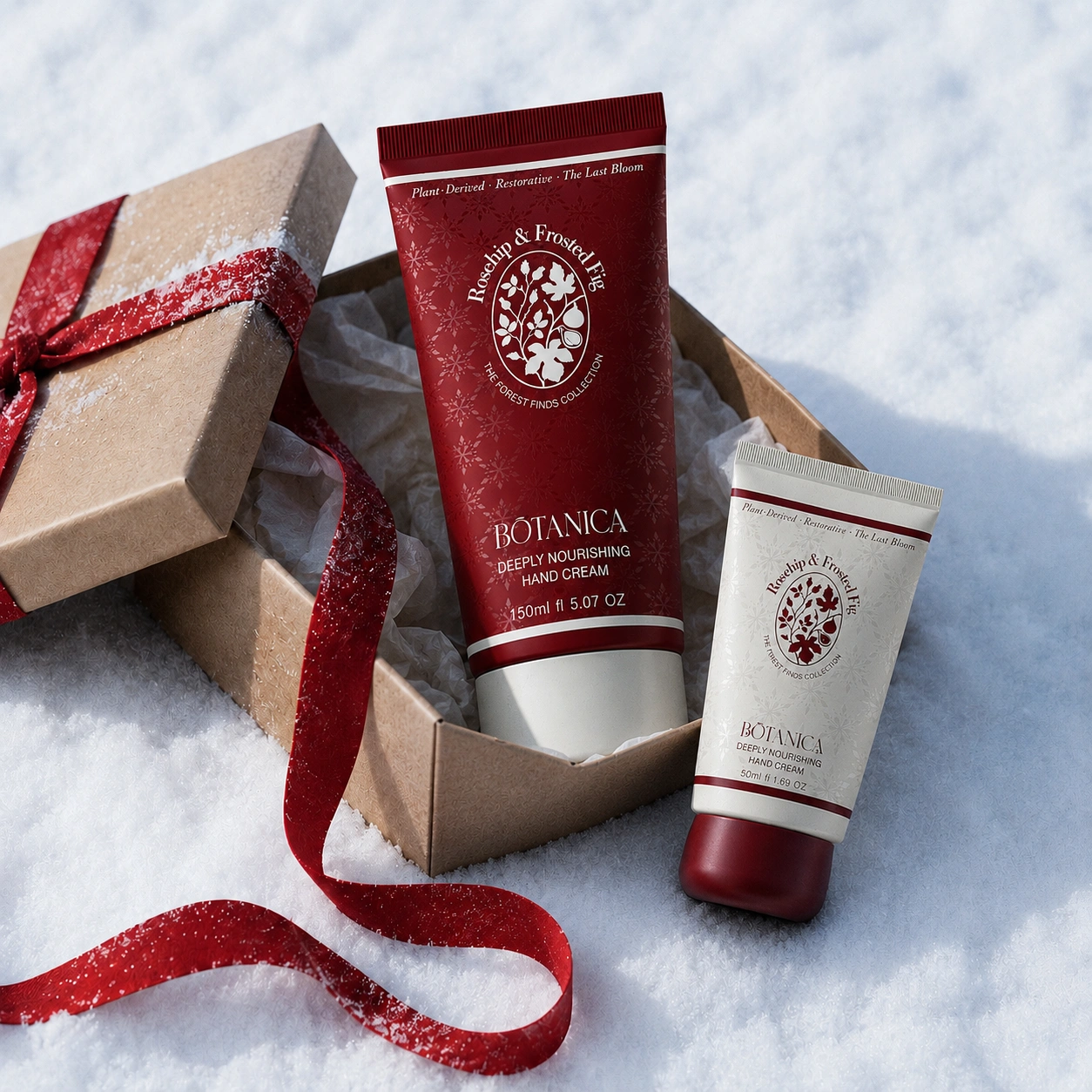 Christmas hand cream packaging