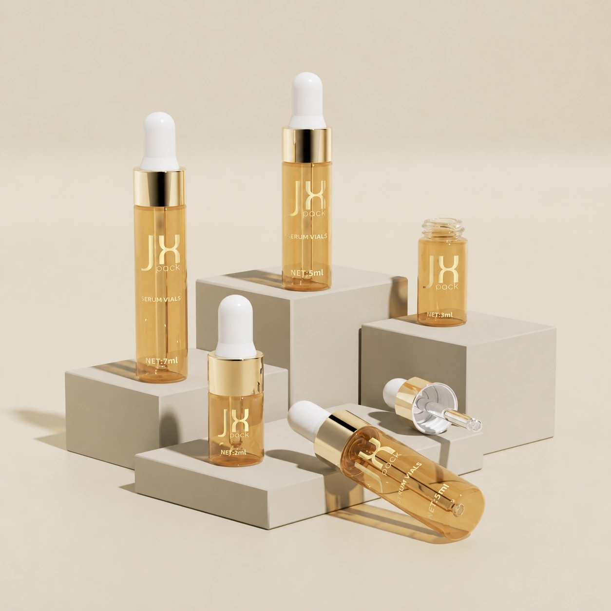 hot-stamping glass cosmetic vials