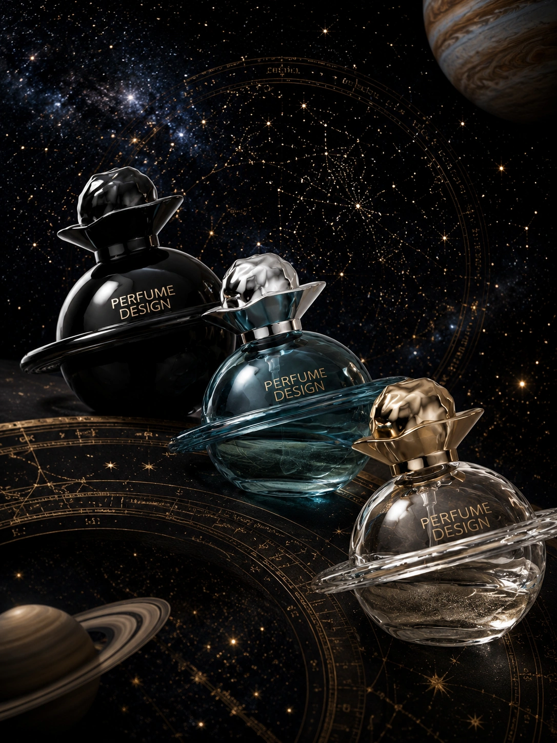 planet shaped perfume bottles