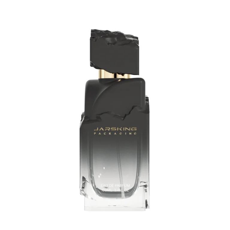 3D render of a 100 ml glass perfume bottle used for design refinement