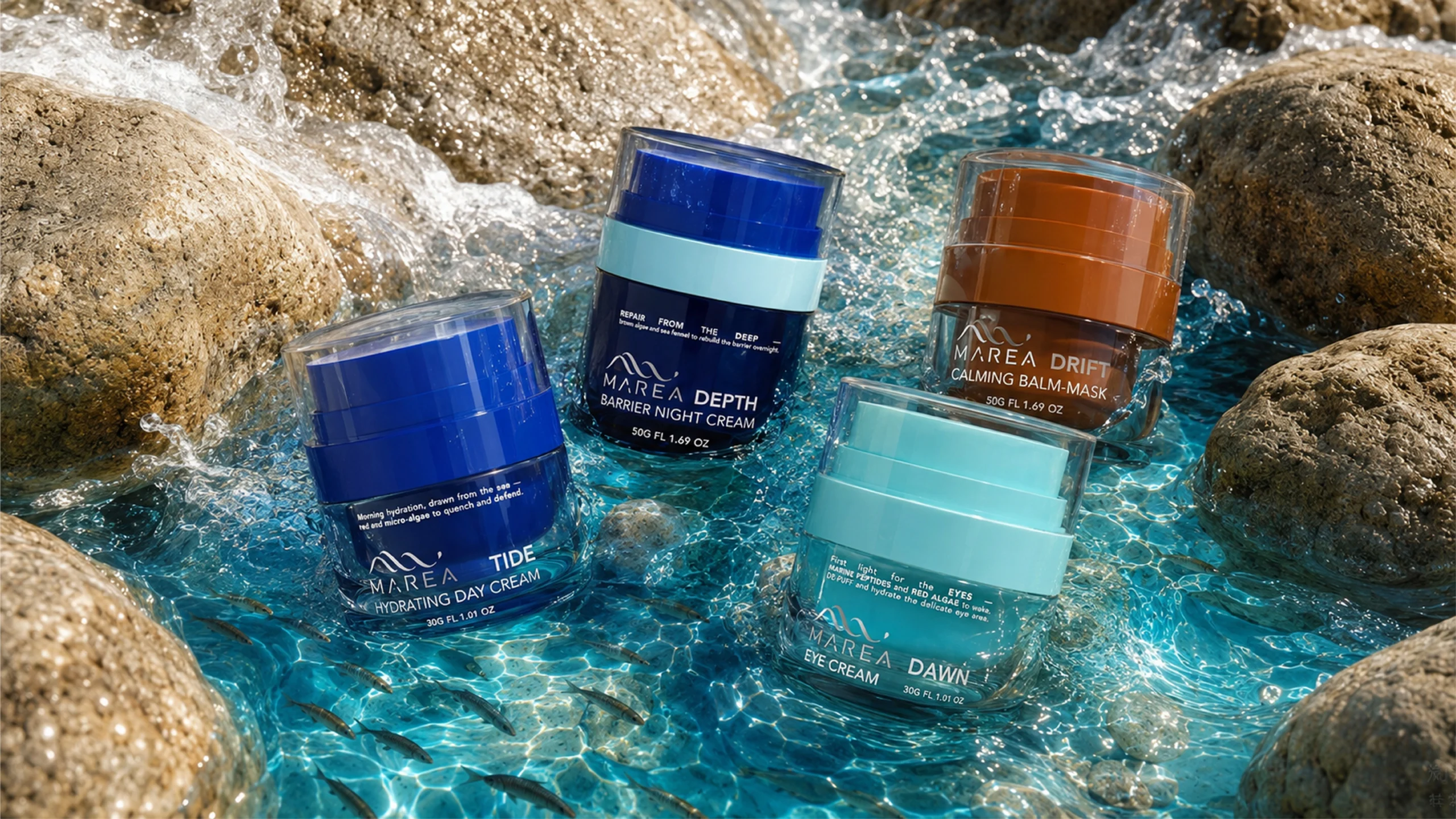 DRIFT refillable airless cream jar packaging