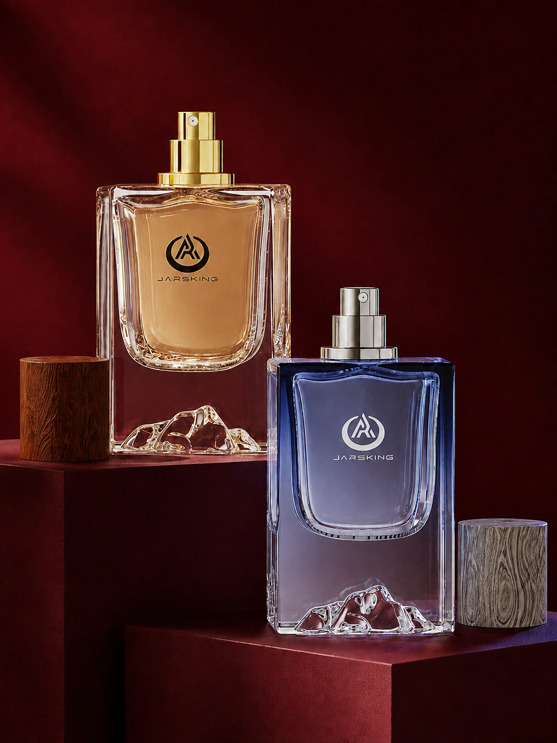 perfume bottles with different component coating