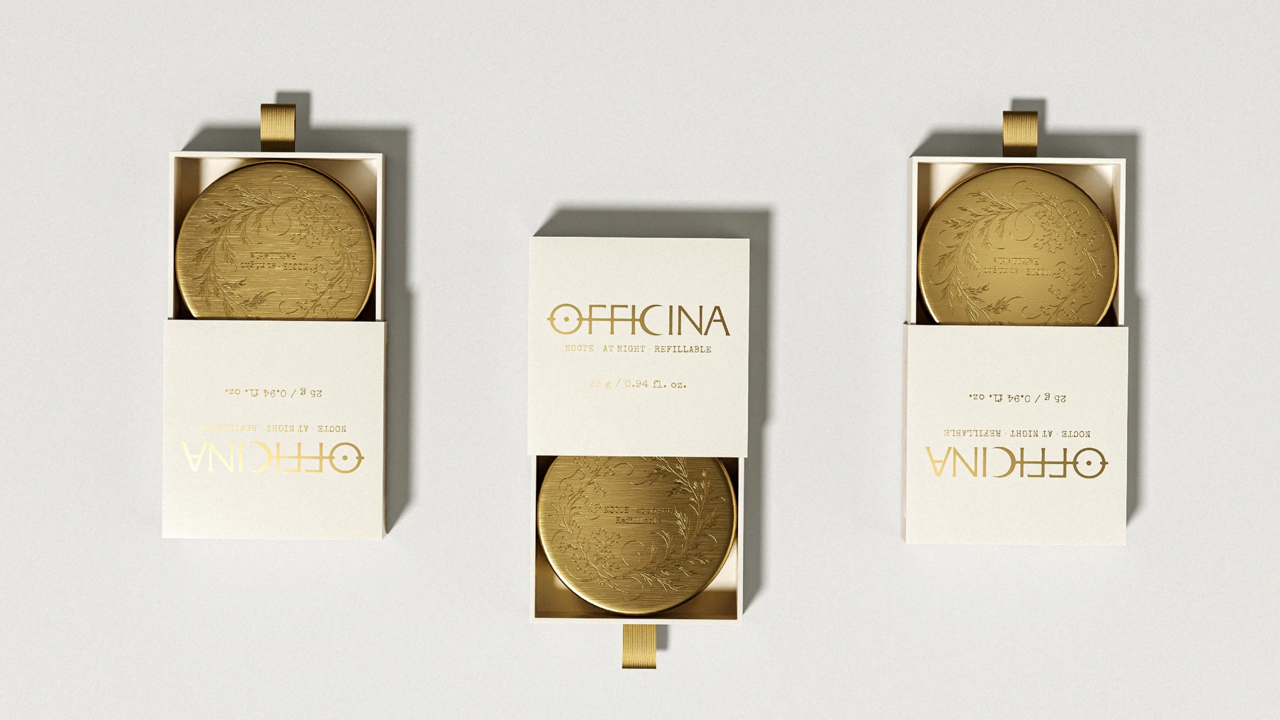 NOCTE Solid perfume or balm OFFICINA packaging concept