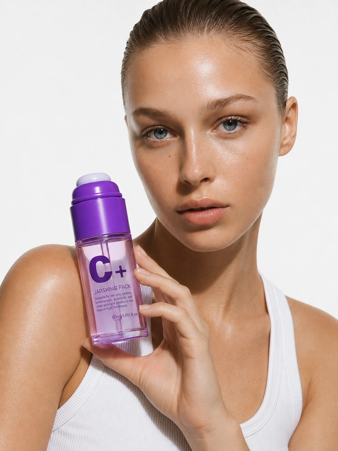 purple-serum-pump-bottle-skincare-use