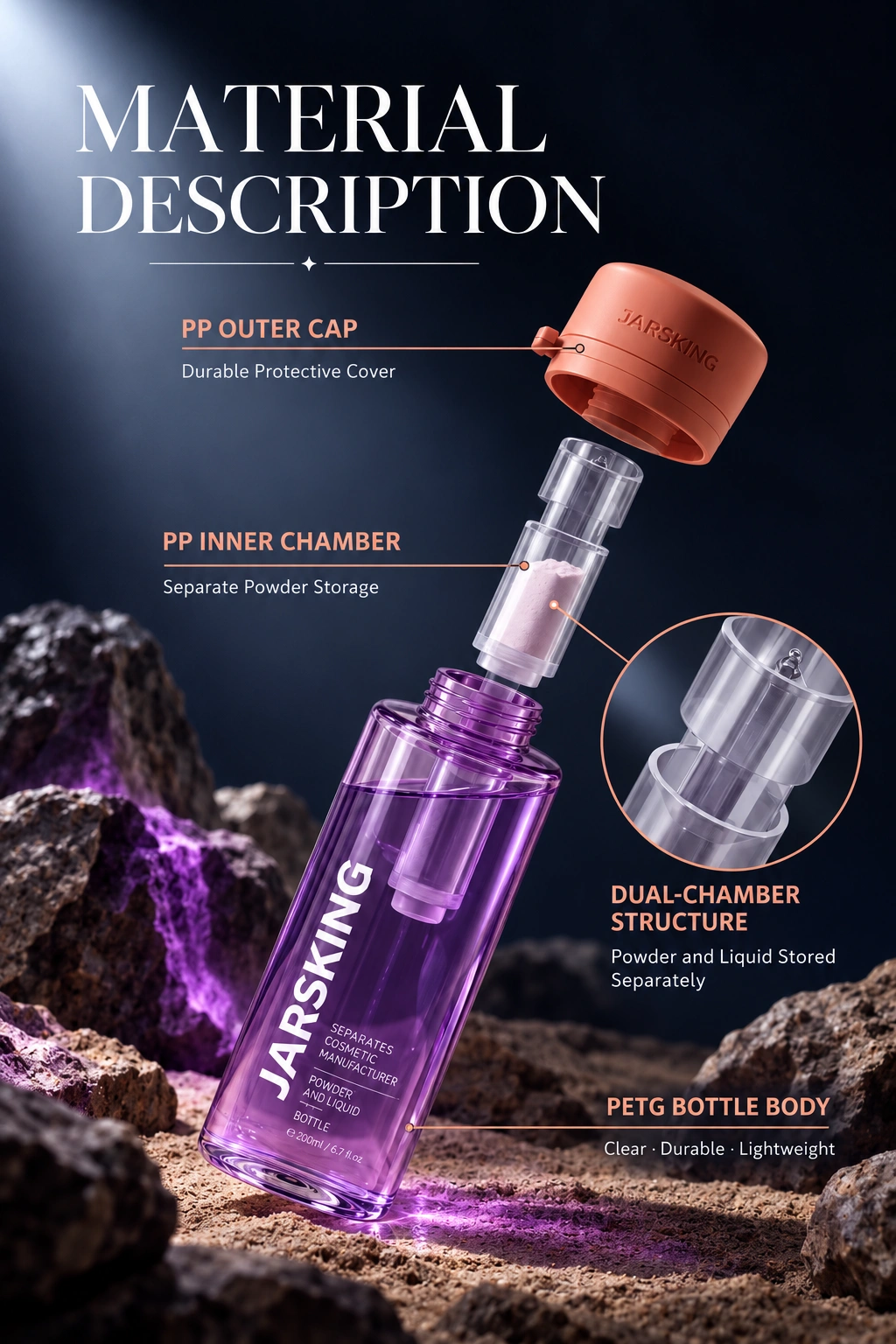 dual-chamber-petg-bottle-material-description