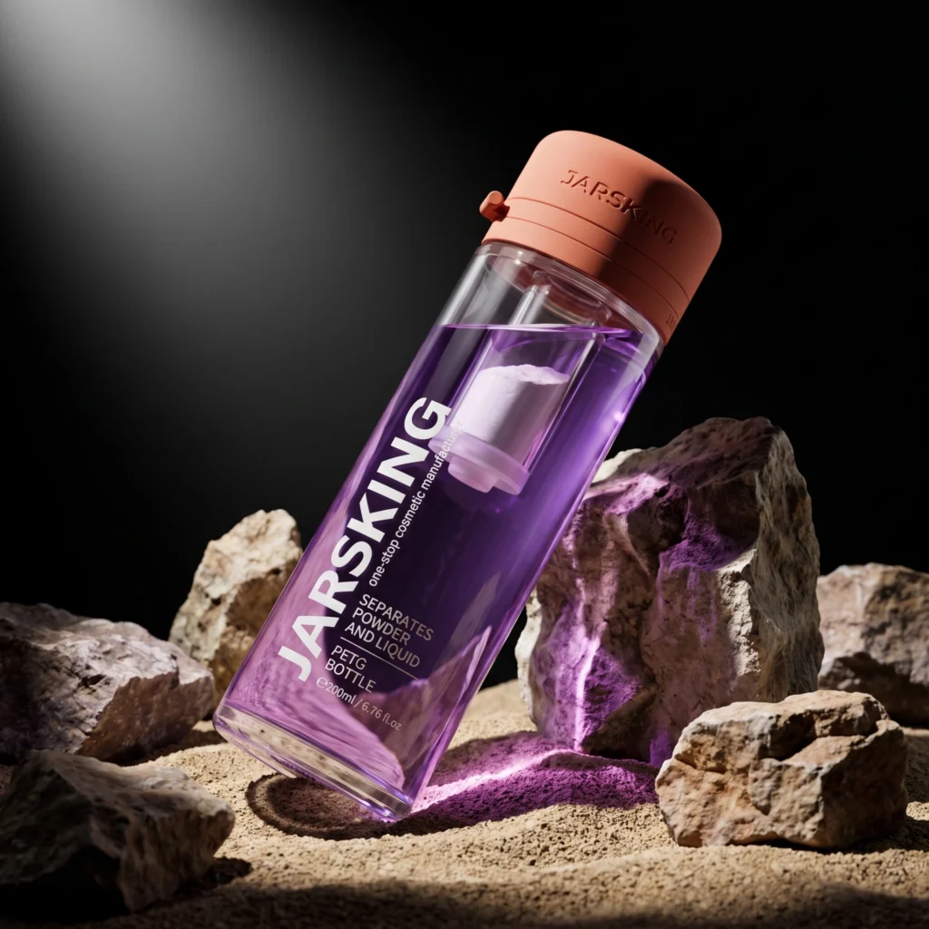 translucent-dual-chamber-bottle-separates-powder-and-liquid