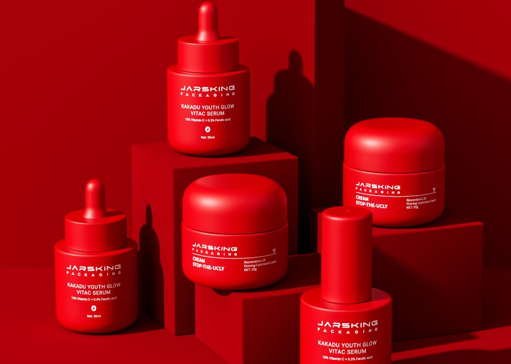 solid red skin care set