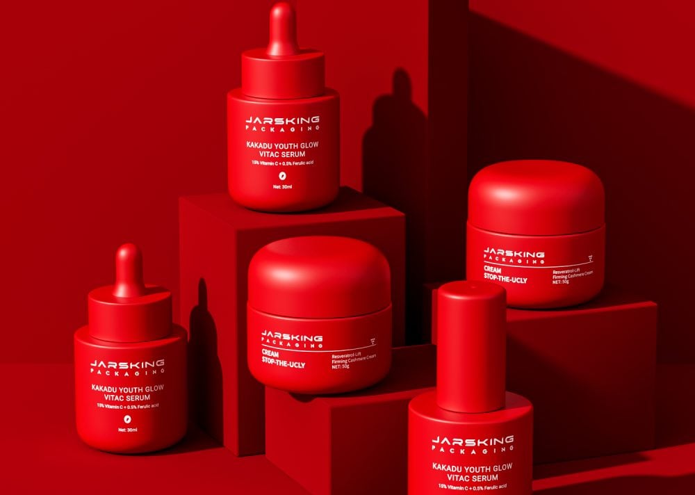 solid red skin care set